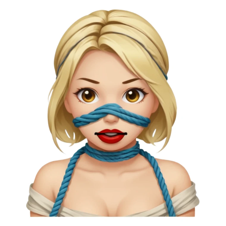 Sexy girl being gagged  sticker