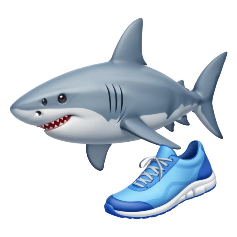 Tralalero Tralala, a shark with blue sneakers sticker