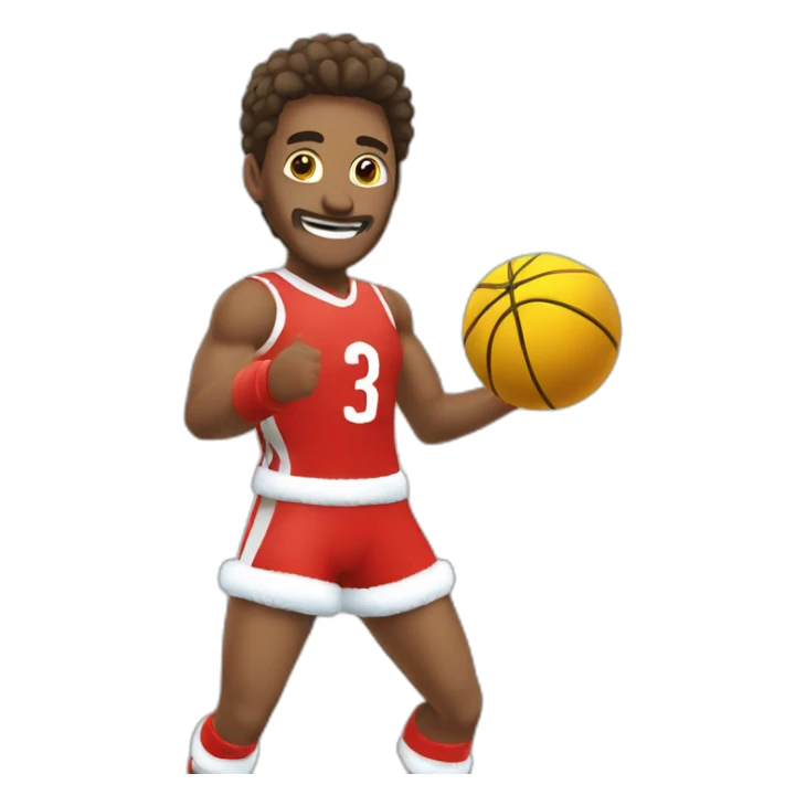 merry christmas by handball player in action sticker