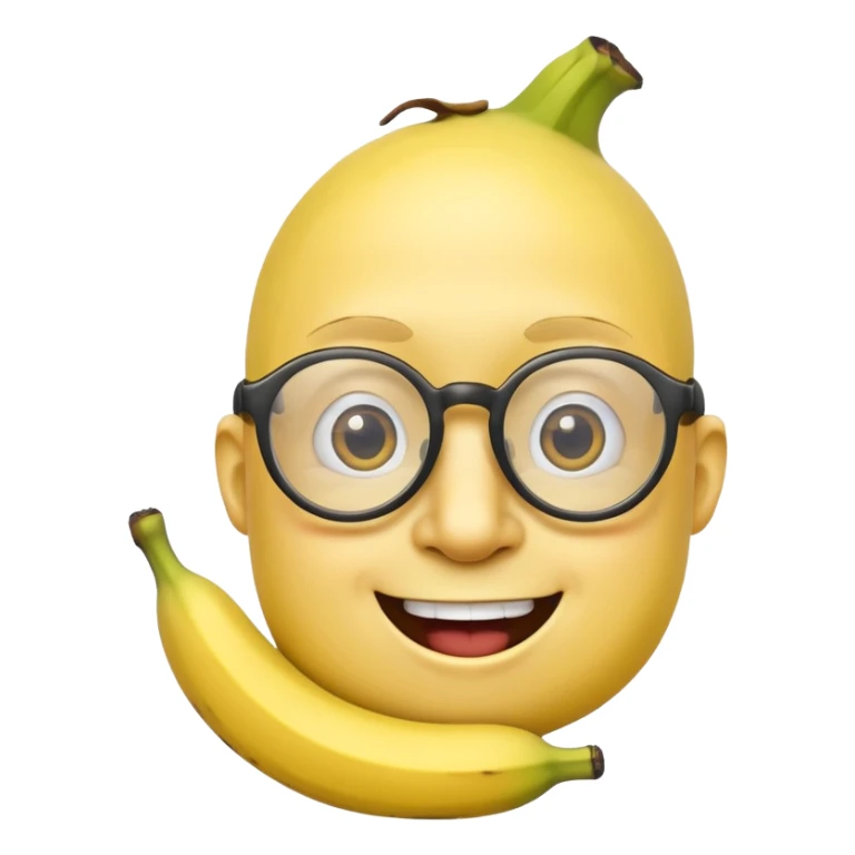 banana human with glasses sticker