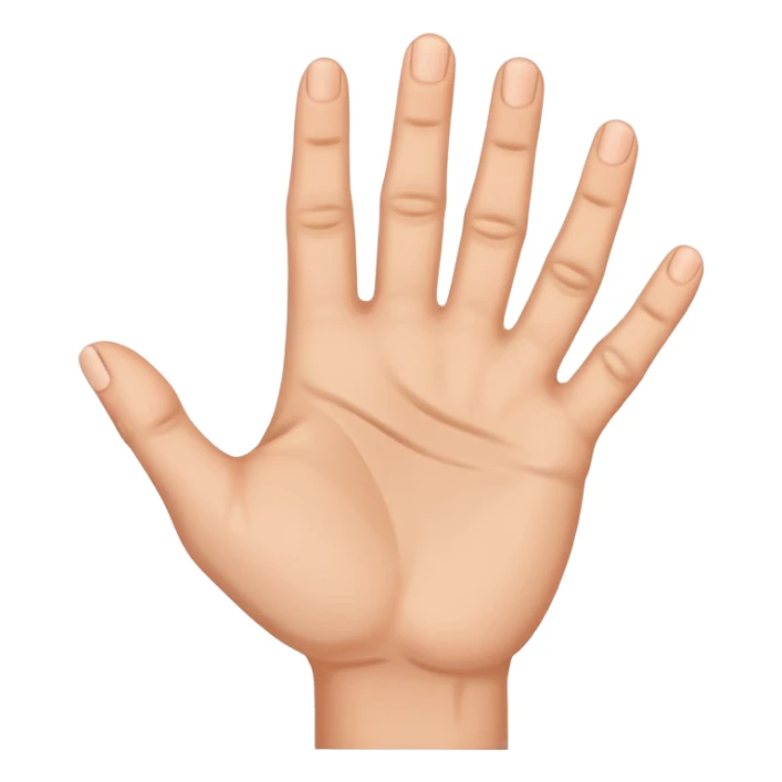 hand from the top with five fingers, make man hand sticker