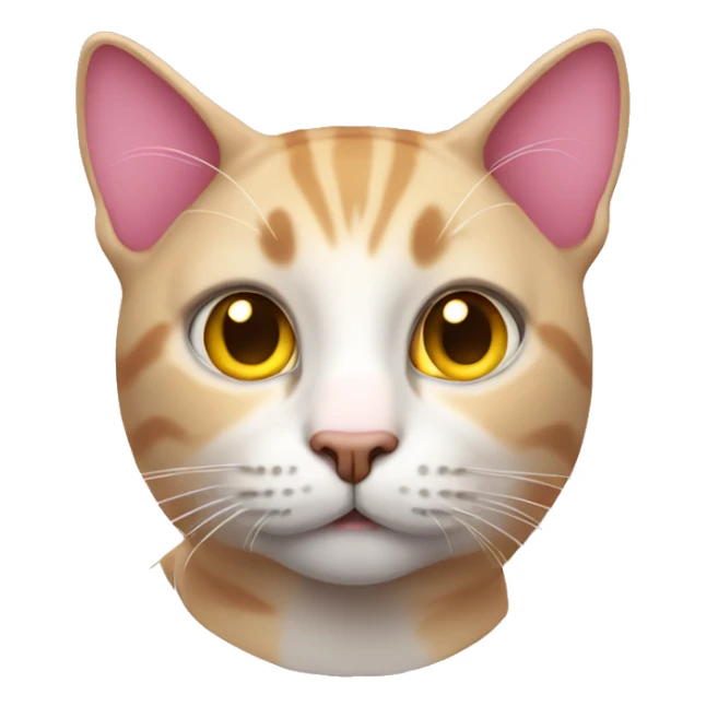 Cat Toiger with yellow eyes wearing a pink sweater  sticker