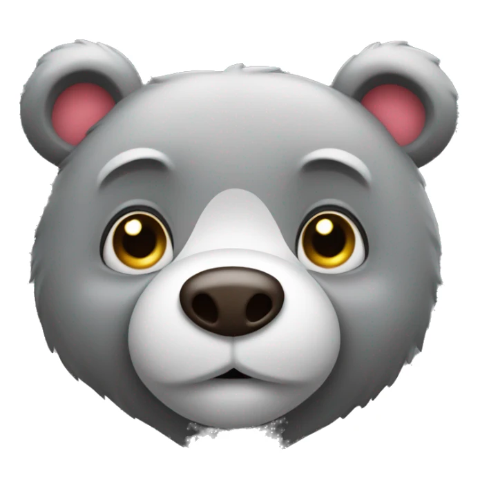 realistic-falling-in-love-grey-bear-with-eyes-in-the-form-of-hearts sticker