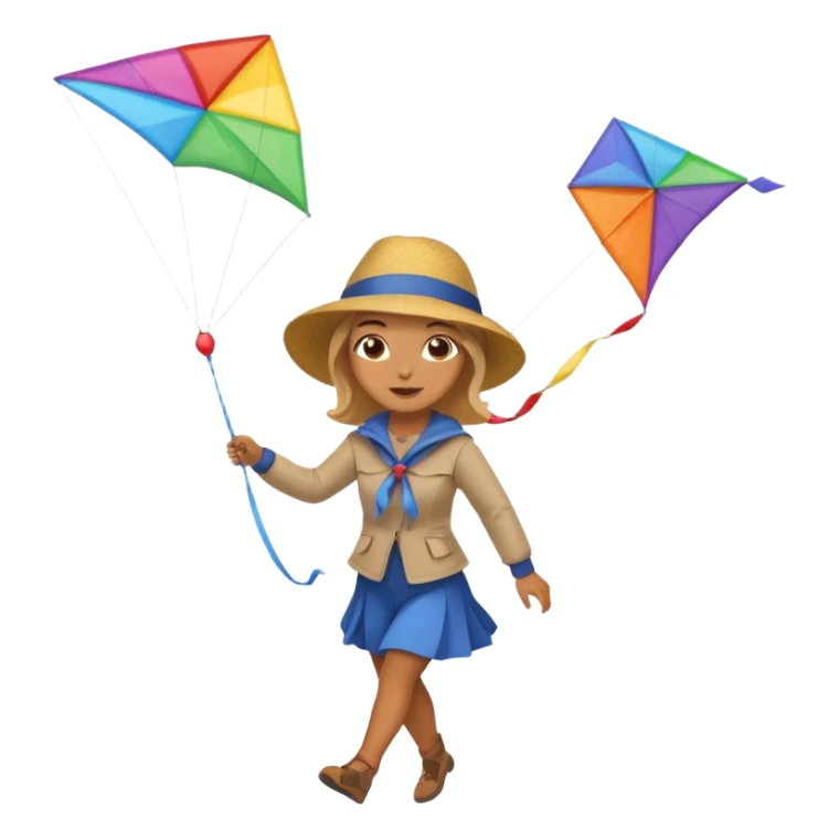 women with kite,Kite Flyers, big kite. sticker