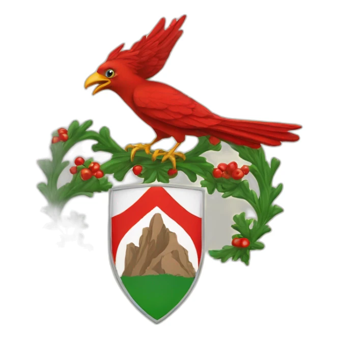 south tyrol red bird coat of arms sticker