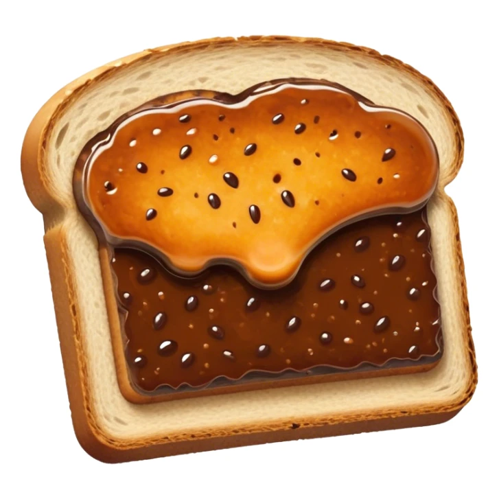 slice of bread with with a squeeze of vegemite sauce on top sticker