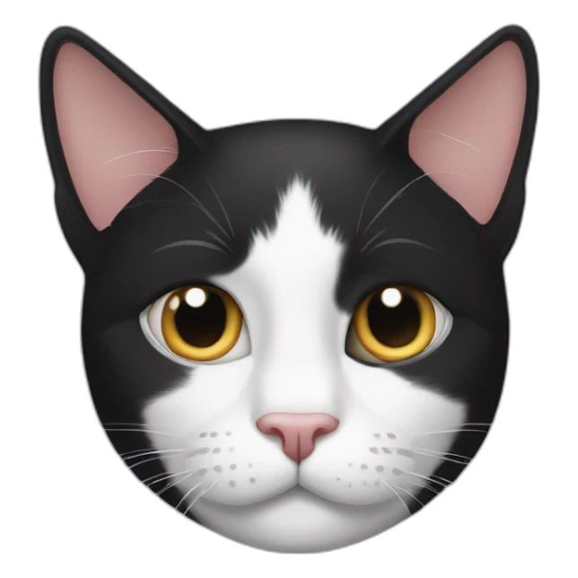 Rescue Tuxedo cat with chipped ear sticker