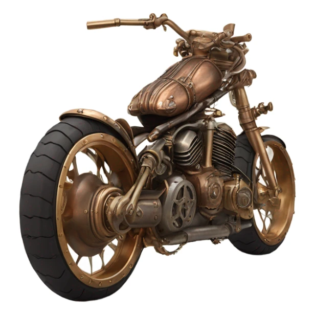 steampunk motorbike  rear sticker