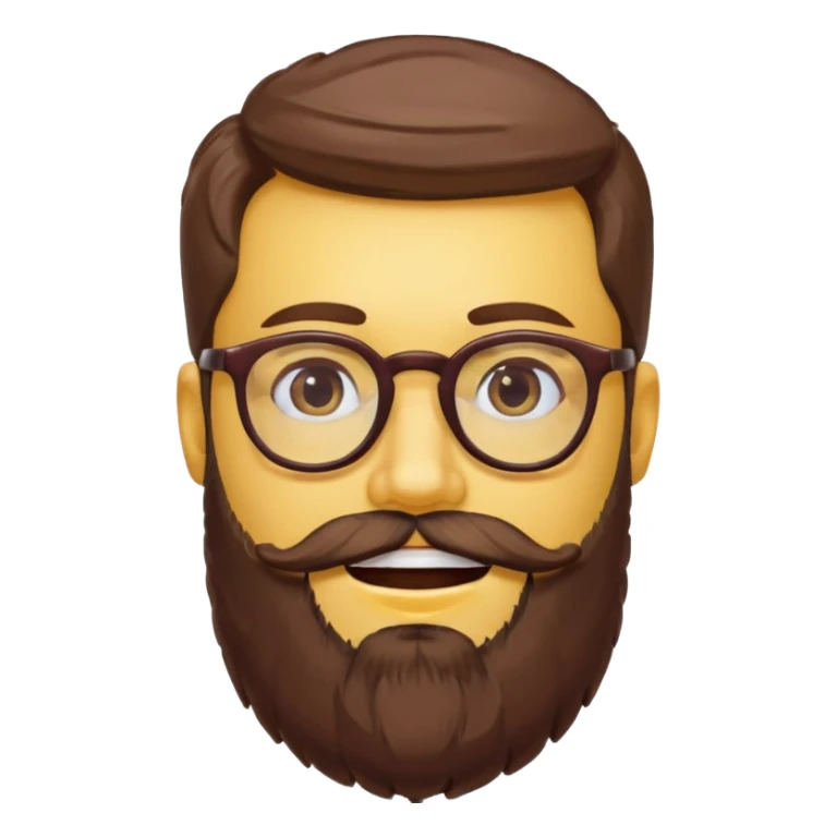 spectacled guy with beard made out of candy sticker