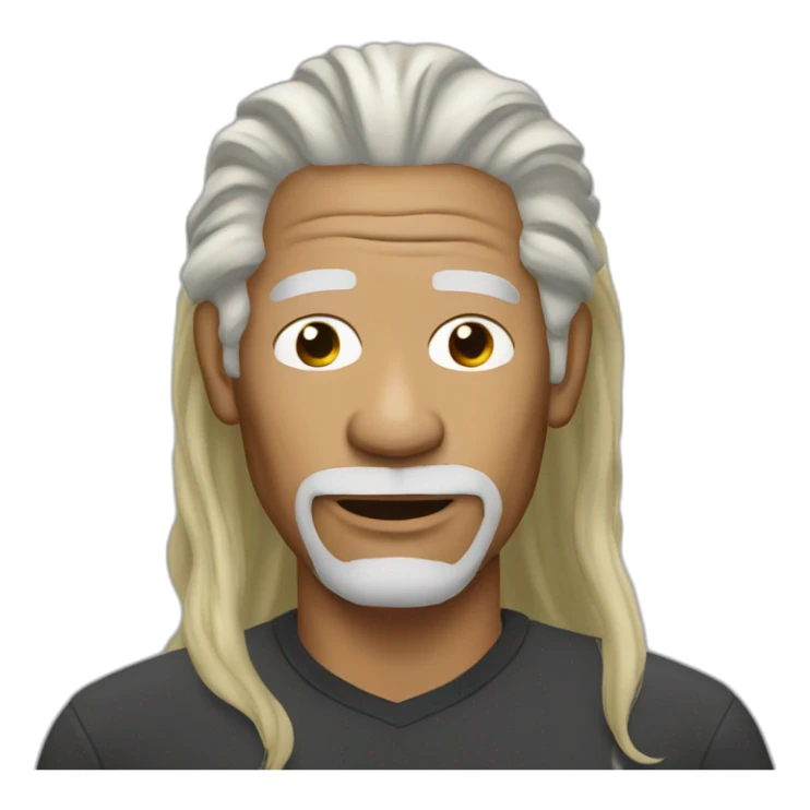 Blond long hair Morgan Freeman sticker
