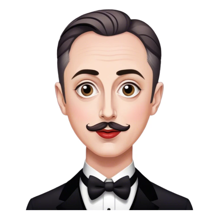 Emce from cabaret alen cumming white face  sticker