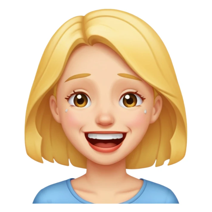 girl laughing so hard she’s crying  sticker
