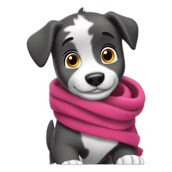 paw patrol with scarf sticker