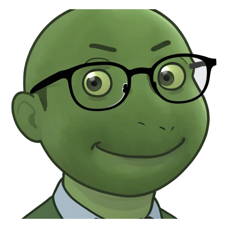 nerd student emoji wearing glasses with visible acne and meme-like expression sticker