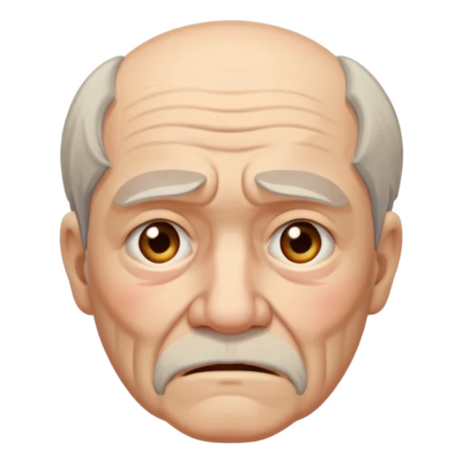 old man showing Sadness - feeling of sorrow or unhappiness sticker