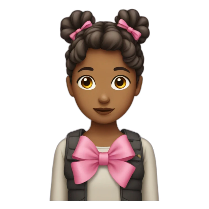 girl with bow sticker