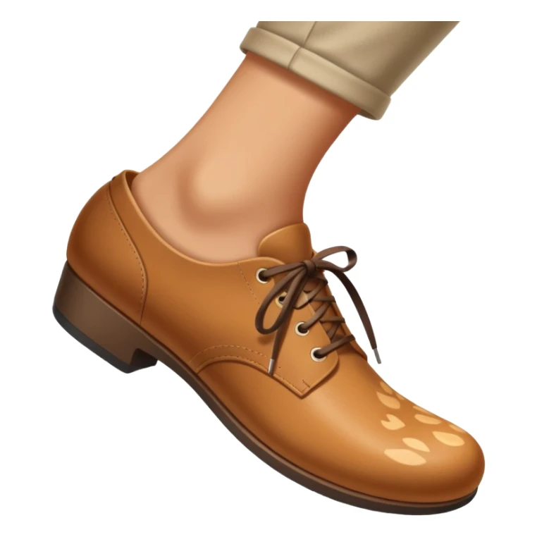 a shoe with a foot inside, stepping and showing a clear shoe print below. and leg







 sticker