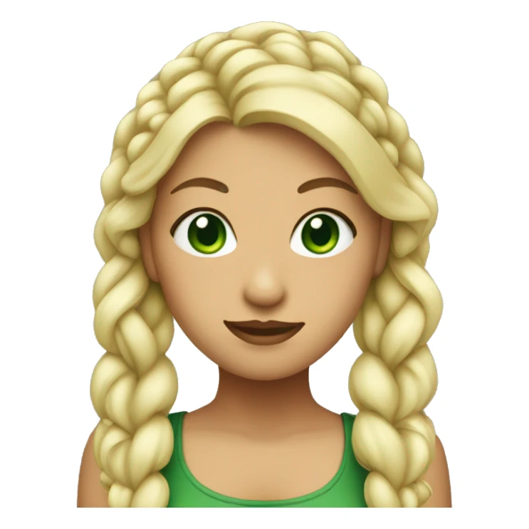 Blonde chicana with green eyes and pigtails sticker
