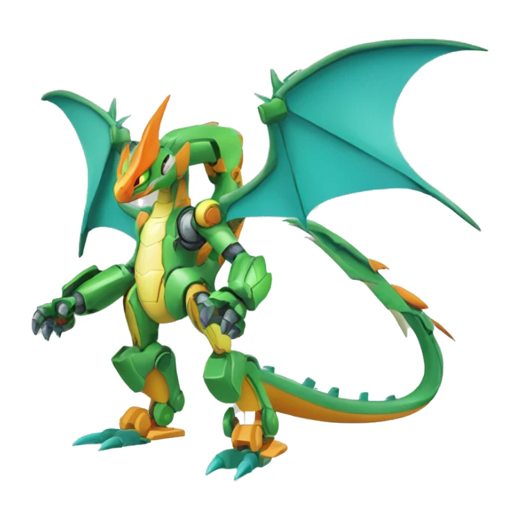Mechanical Flygon-dragon-Charizard-raptor-Medabot-Mecha full body sticker