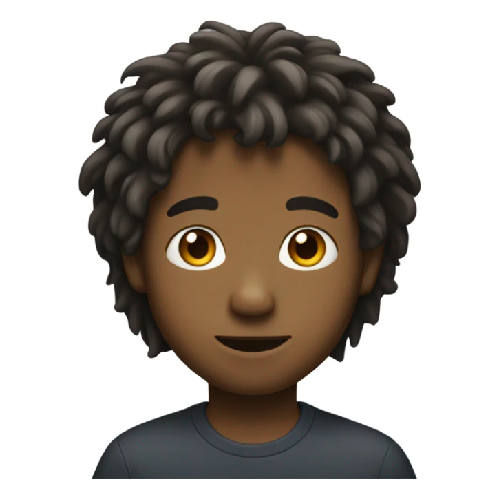 Long shaggy hair boy and moustache no mustache sticker