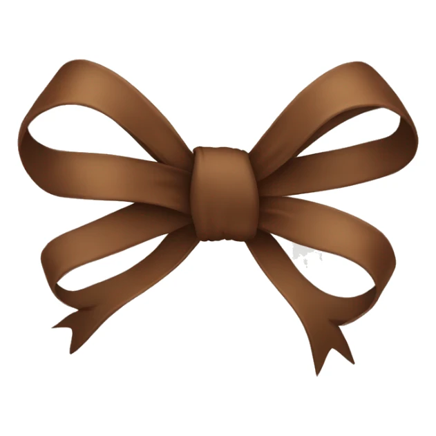 Brown bow sticker