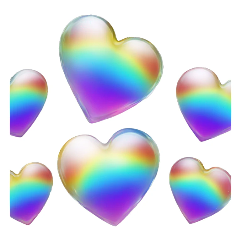 rainbow crystal glass heart sticker