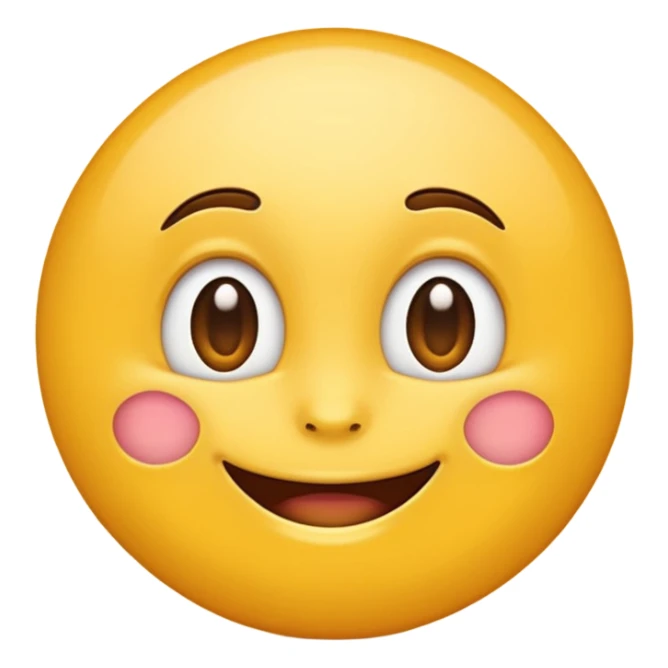 Emoji, yellow round teasing smile sticker