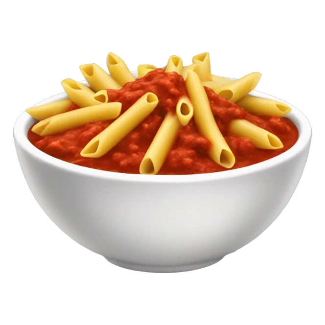 penne and red sauce in a bowl sticker
