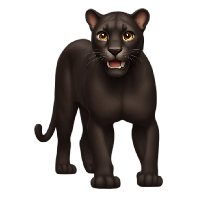 Panther is dark brown in color in full growth sticker