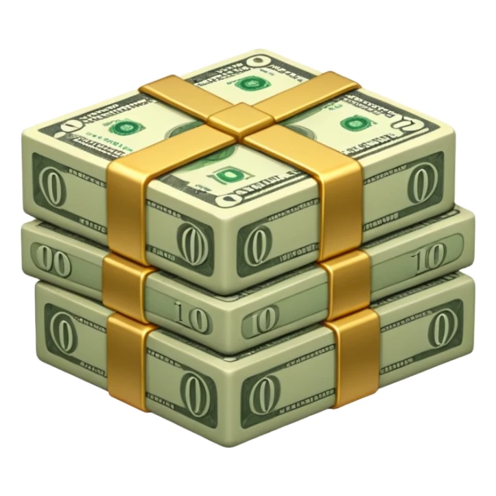Brick of money sticker