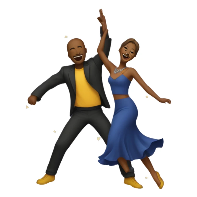Dos personas bailando bajo las estrellas  sticker