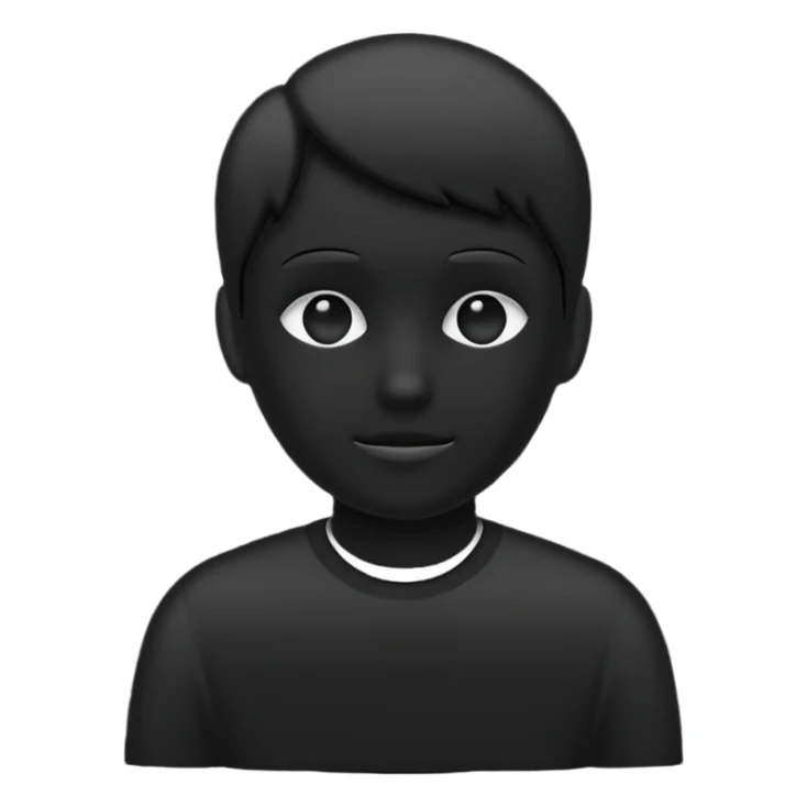 silhouette of a person, simple and bold sticker