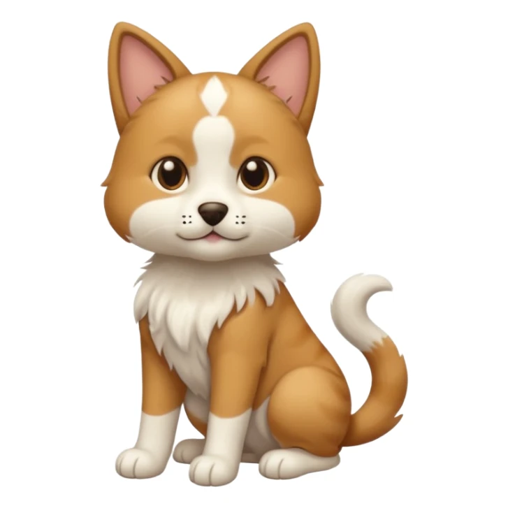 The dogcat is something between a cat and a dog. A very subtle distinction.  Full body sticker