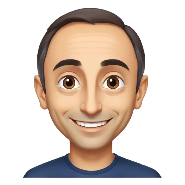 portrait of Eric Zemmour, smiling sticker