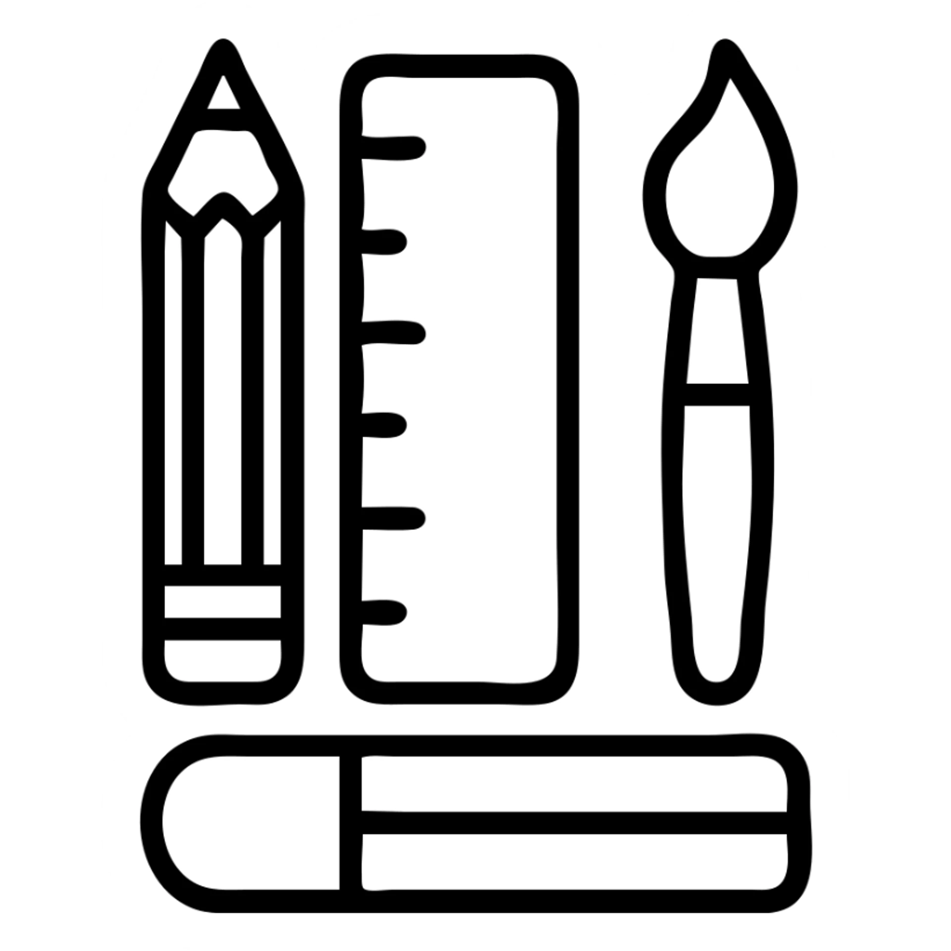 Icon school stationery art sticker