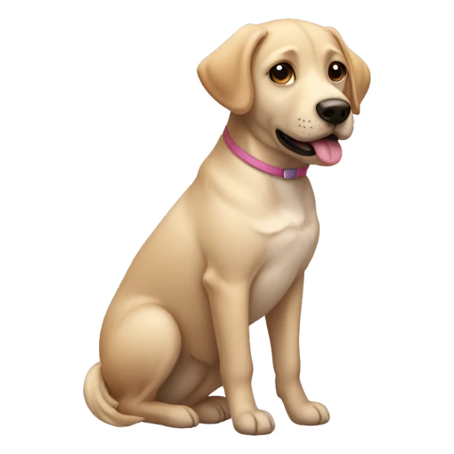 Dog Labrador girl with bun sticker