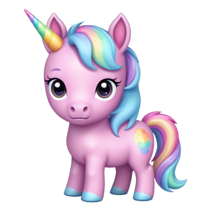 Cute Chibi baby pony unicorn colorful  sticker