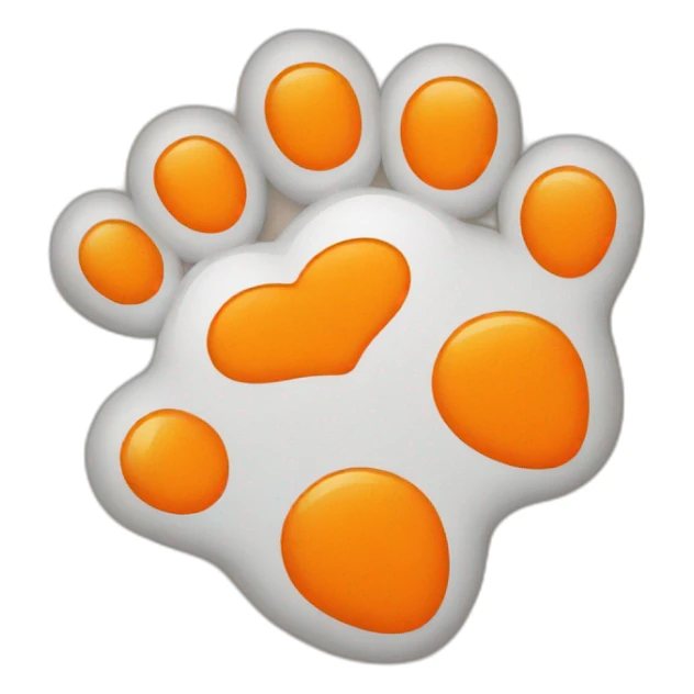 Furry feet with orange pawpads sticker