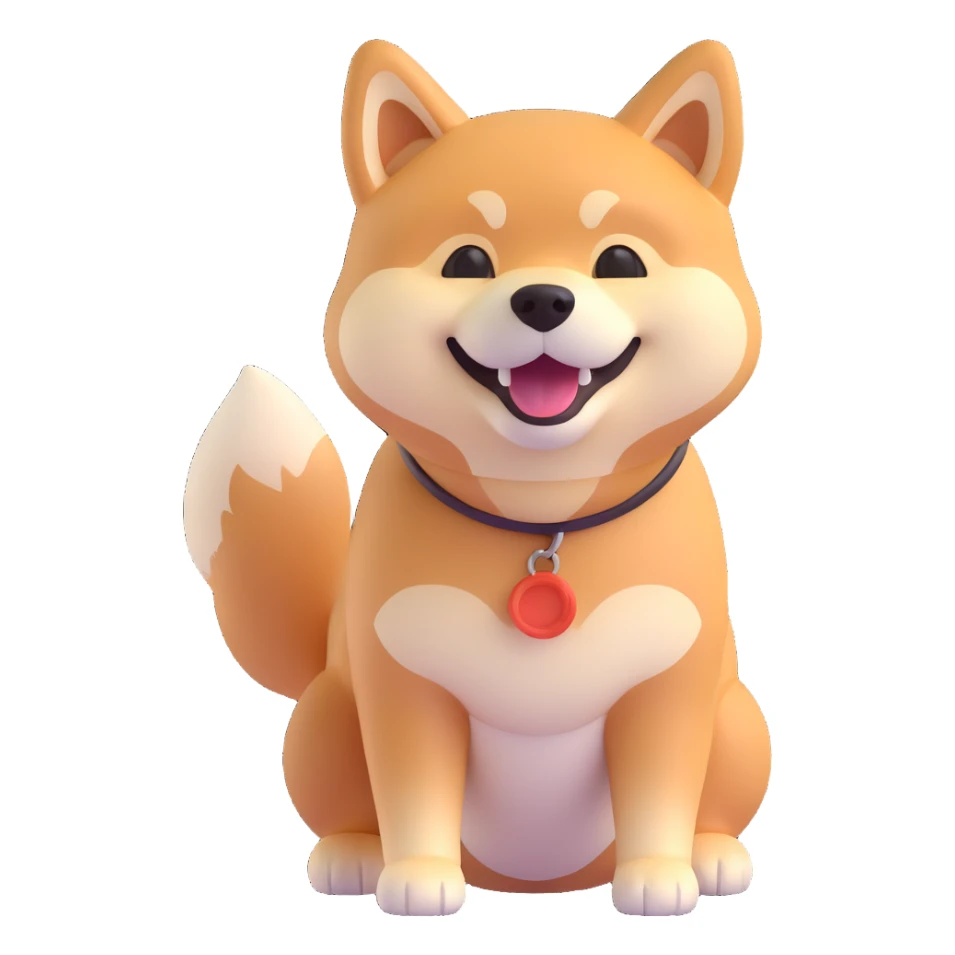 shiba inu happy sticker