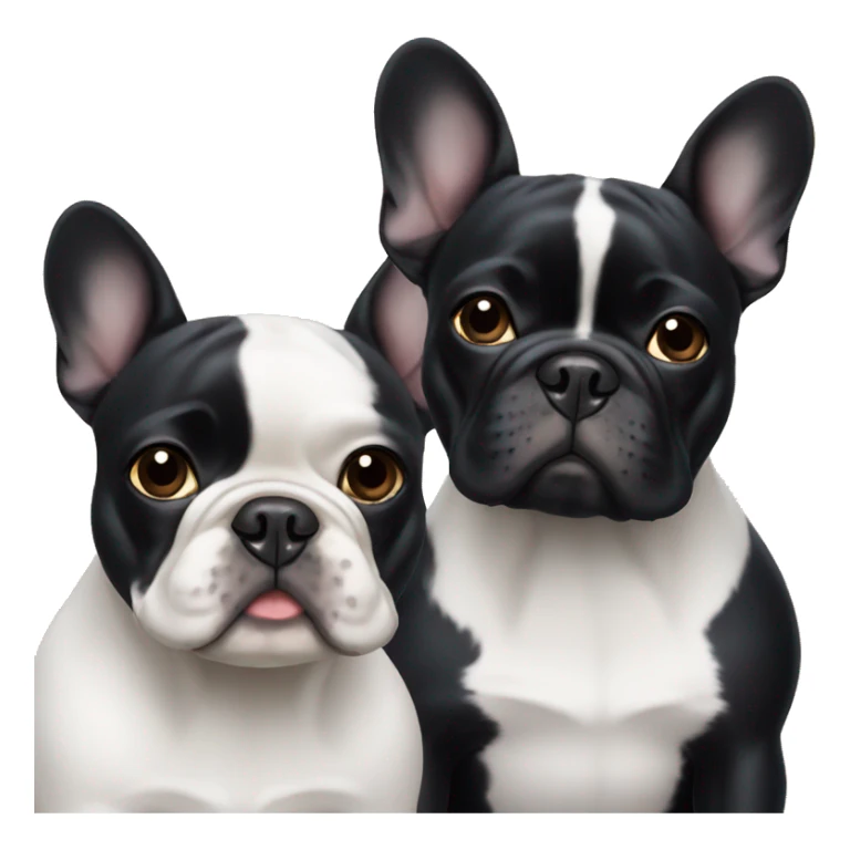 two black french bulldogs sticker