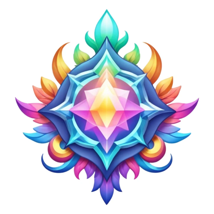 Epic divine legendary complex detailed iridescent gradients aesthetic-scenery-Decorations sticker
