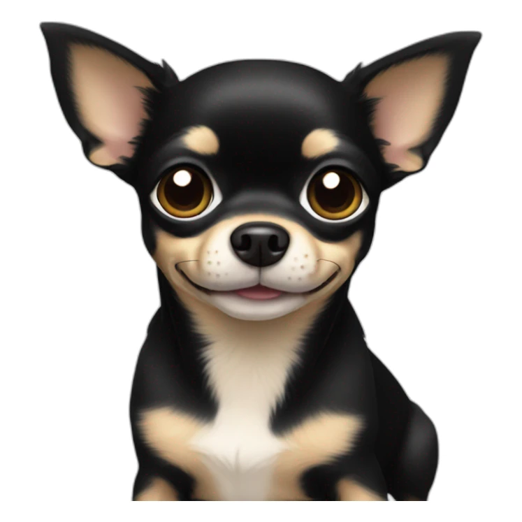 Black chihuahua with beige paws sticker