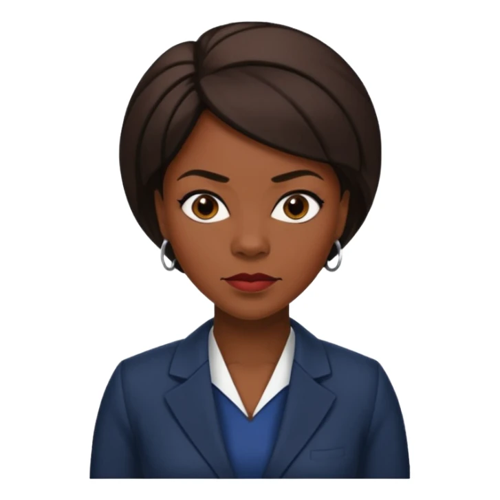 Black teacher/professor looking like the fictional character Annalise Keating from How To Get Away With Murder sticker