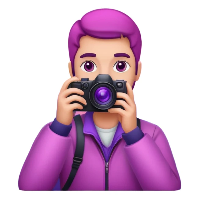 Photographer pink purple sky sticker