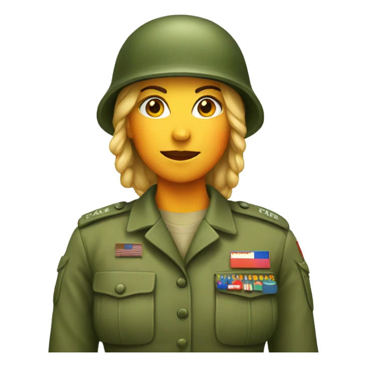 army woman holding carrot sticker