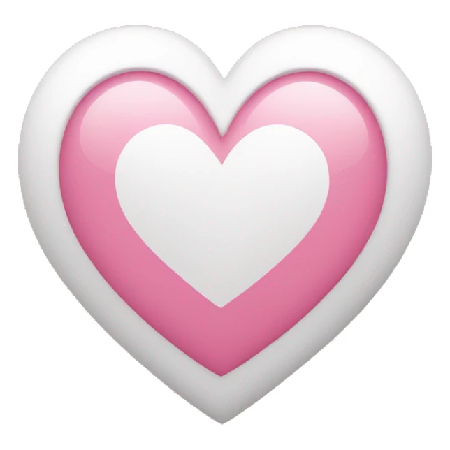 Pink and white heart sticker