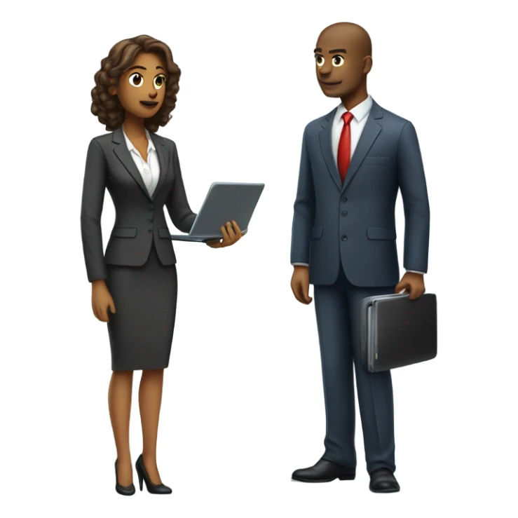 businessman and businesswoman sticker