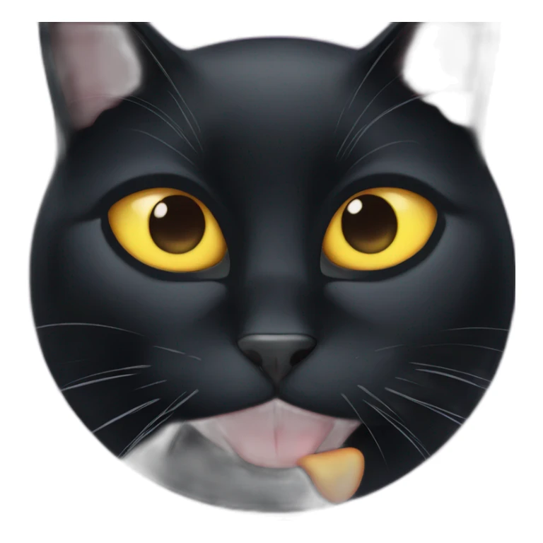 Black cat with laser eyes sticker