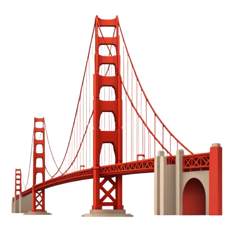 Cinematic Realistic Golden Gate Bridge Emoji sticker