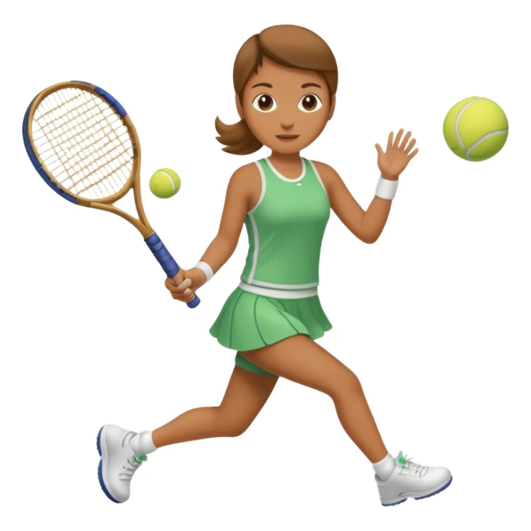 Person swinging tennis racket sticker